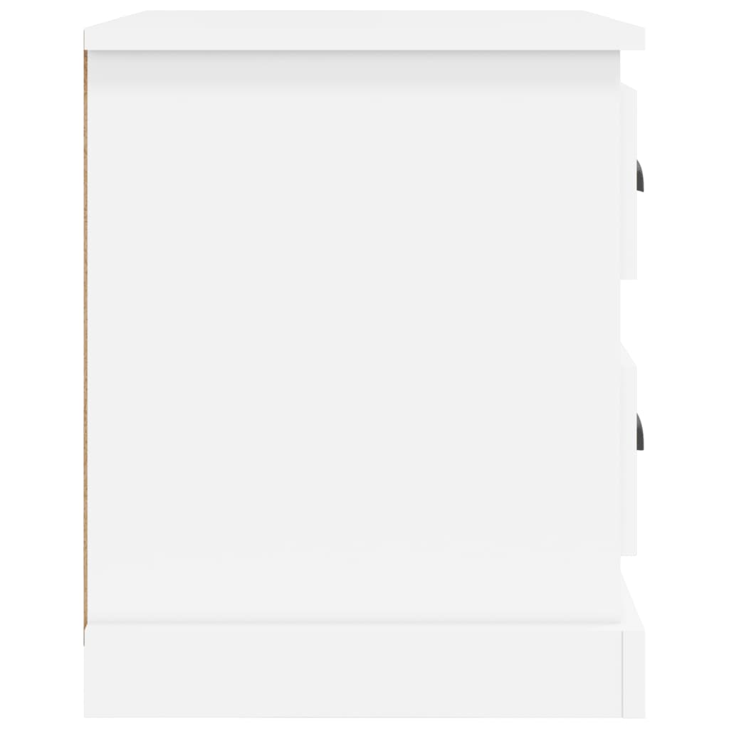 Sengeborde stk. 39x39x47,5 cm konstrueret træ - hvid, 2 - number 9.