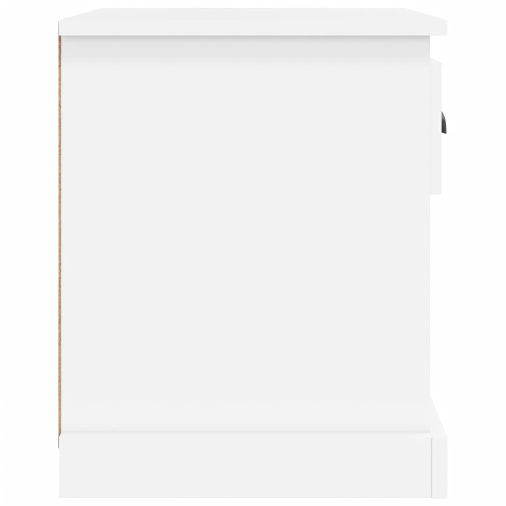 Sengeborde stk. 39x39x47,5 cm konstrueret træ - hvid, 2 - number 9.