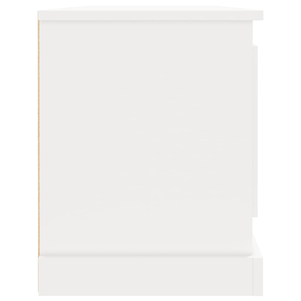 Tv-bord 100x35,5x45 cm konstrueret træ - hvid, 1 - number 7.