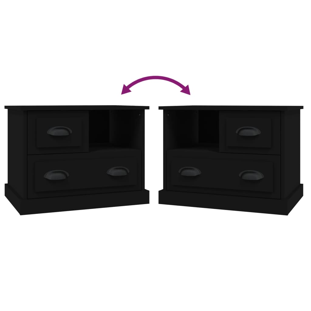 Noćni ormarić 60x39x45 cm - crni, 1 - number 9.