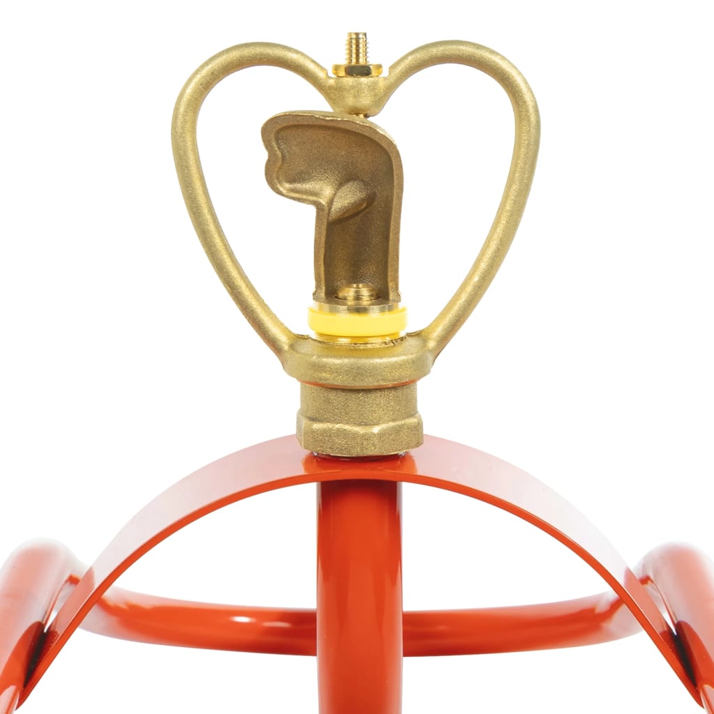 Arroseur à roulettes et tête rotative en acier rouge - number 6.