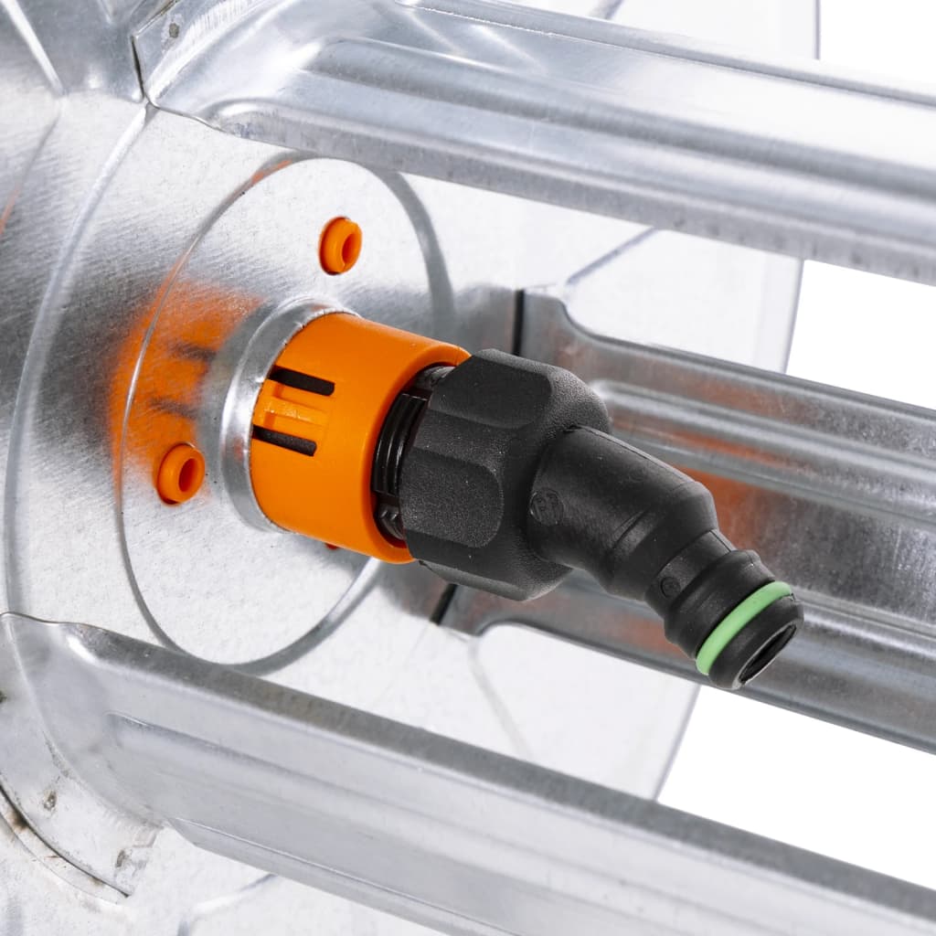 Enrouleur de tuyau pour 50 m de tuyau 1/2" suspendu au mur en acier - 46,5 x 35 x 42 cm, 1 - number 8.