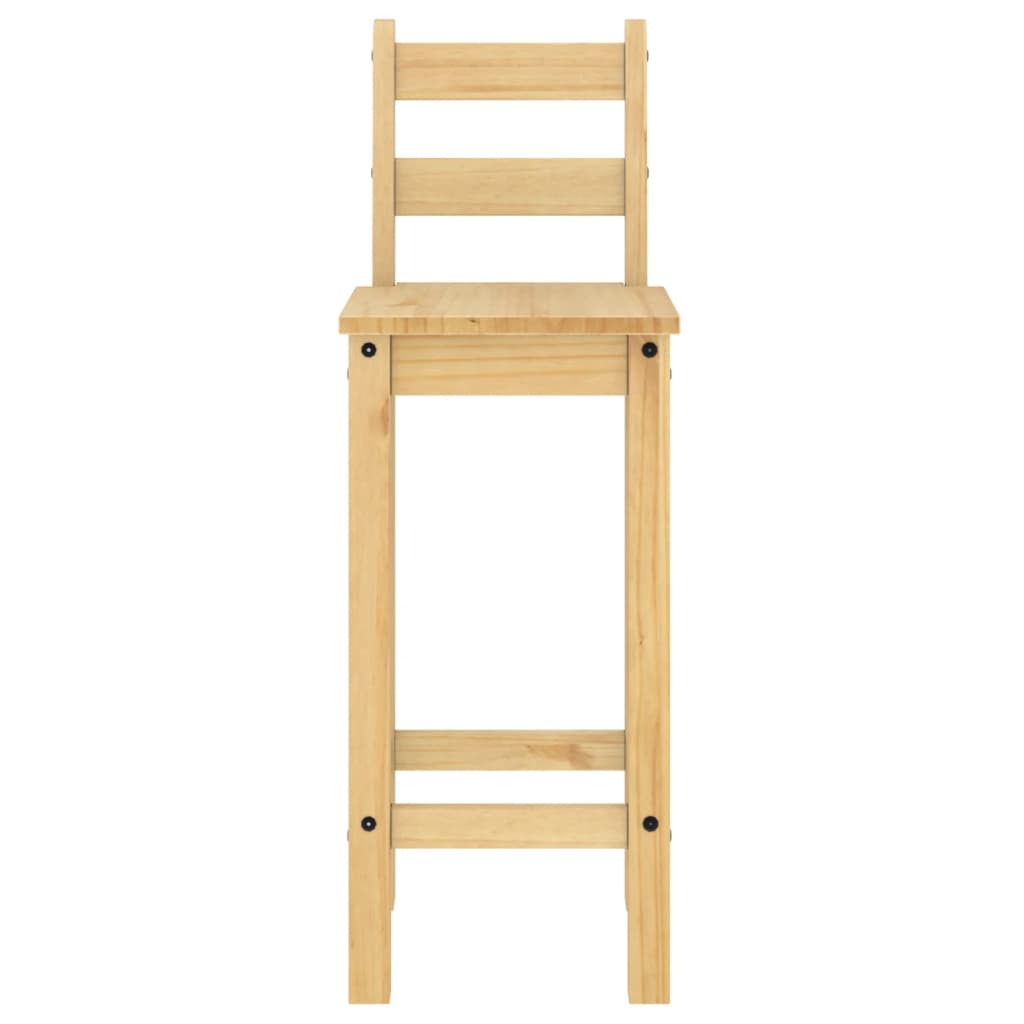 Zestaw barowy 5 elementów sosna lita - brązowy, 57 cm, stolik barowy + 4x hokery barowe, 1 - number 6.