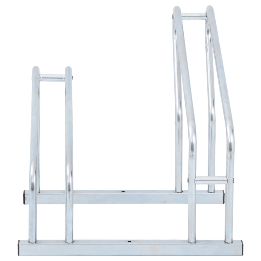 Cykelstativ til 2 cykler fritstående galvaniseret stål - number 3.
