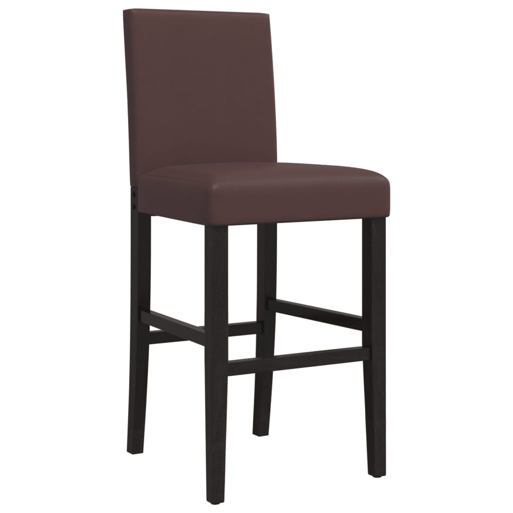 Barkrakker 2 stk. solid gummi tre og kunstig skinn - mørkebrunt og svart, 1 - number 4.