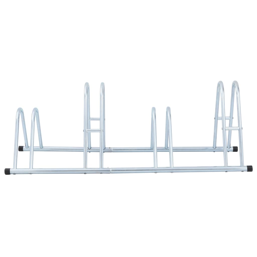 Cykelstativ til 4 cykler fritstående galvaniseret stål - number 3.