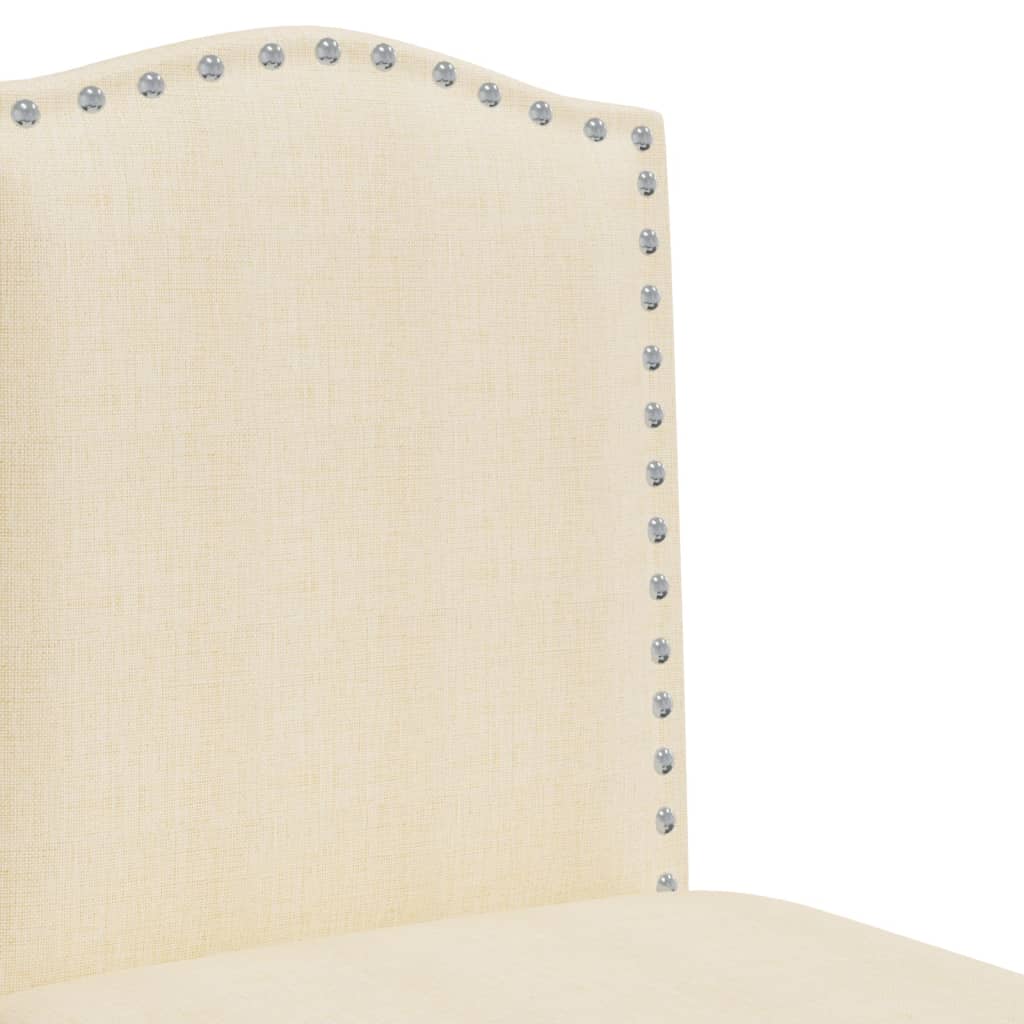 Bar stolice 2 pcs. čvrsto gumeno drvo i tkanina - krem ​​obojena i crna, 1 - number 8.