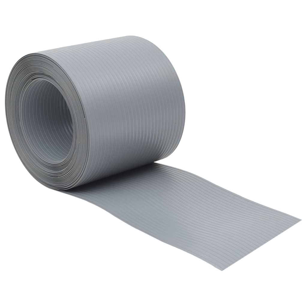 Haveskærme 10 stk. 252,5x19 cm pvc - grå, 1 - number 2.