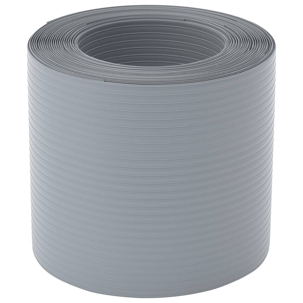 Haveskærme 10 stk. 252,5x19 cm pvc - grå, 1 - number 3.