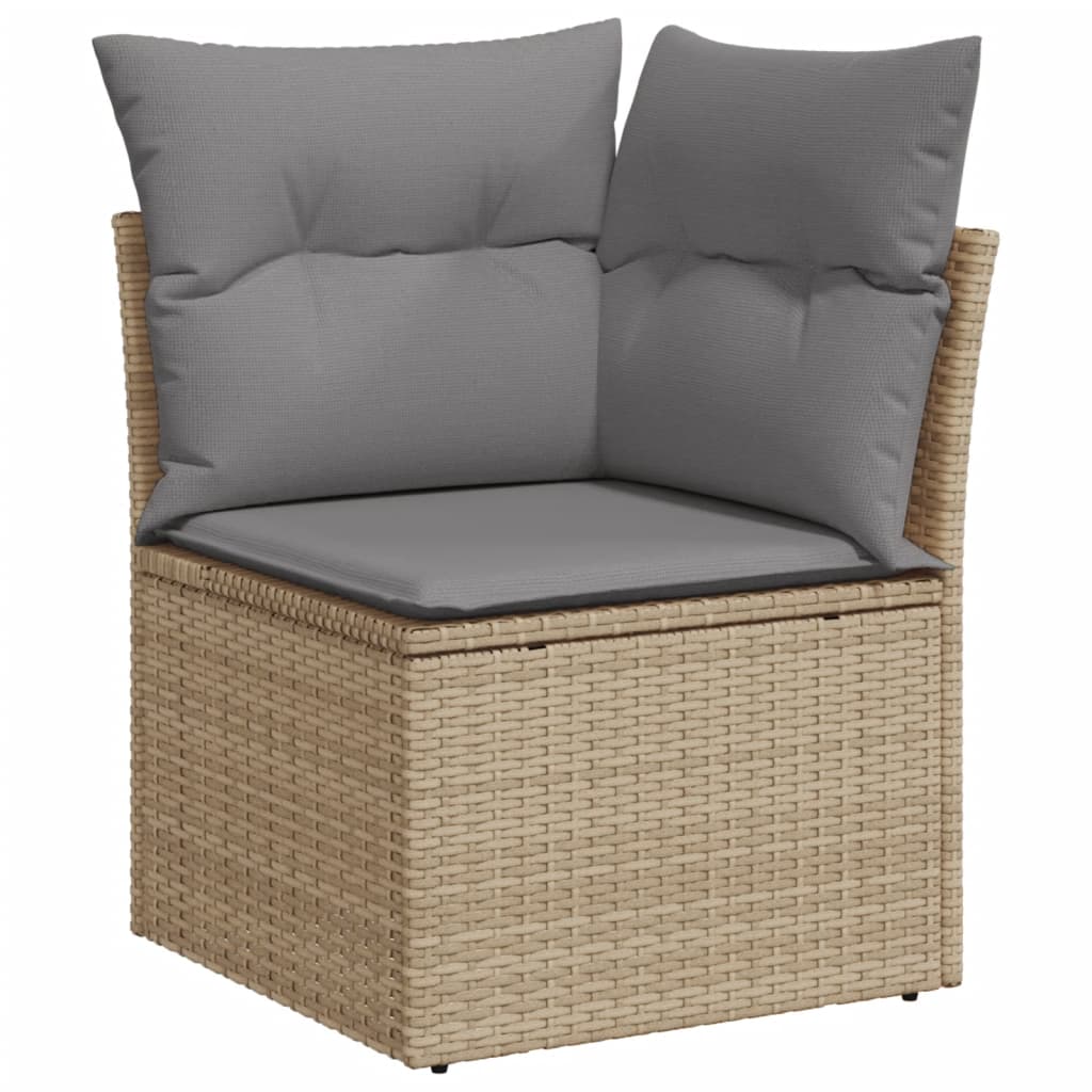 Havesofasæt 7 dele med hynder polyrattan - blandet beige, ooo 2, 1 - number 3.