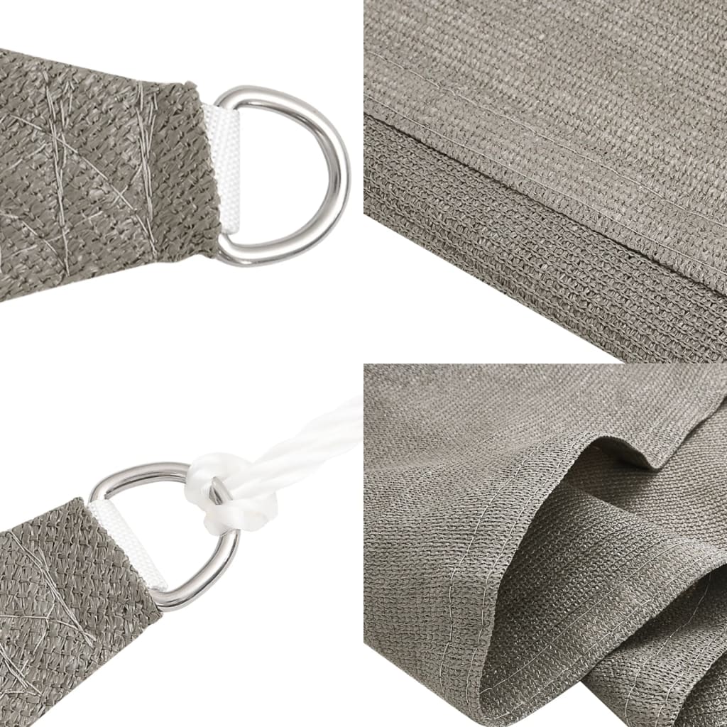 Solsejl 160 g/m² hdpe - lysegrå, 2 x 2 m, 1 - number 7.