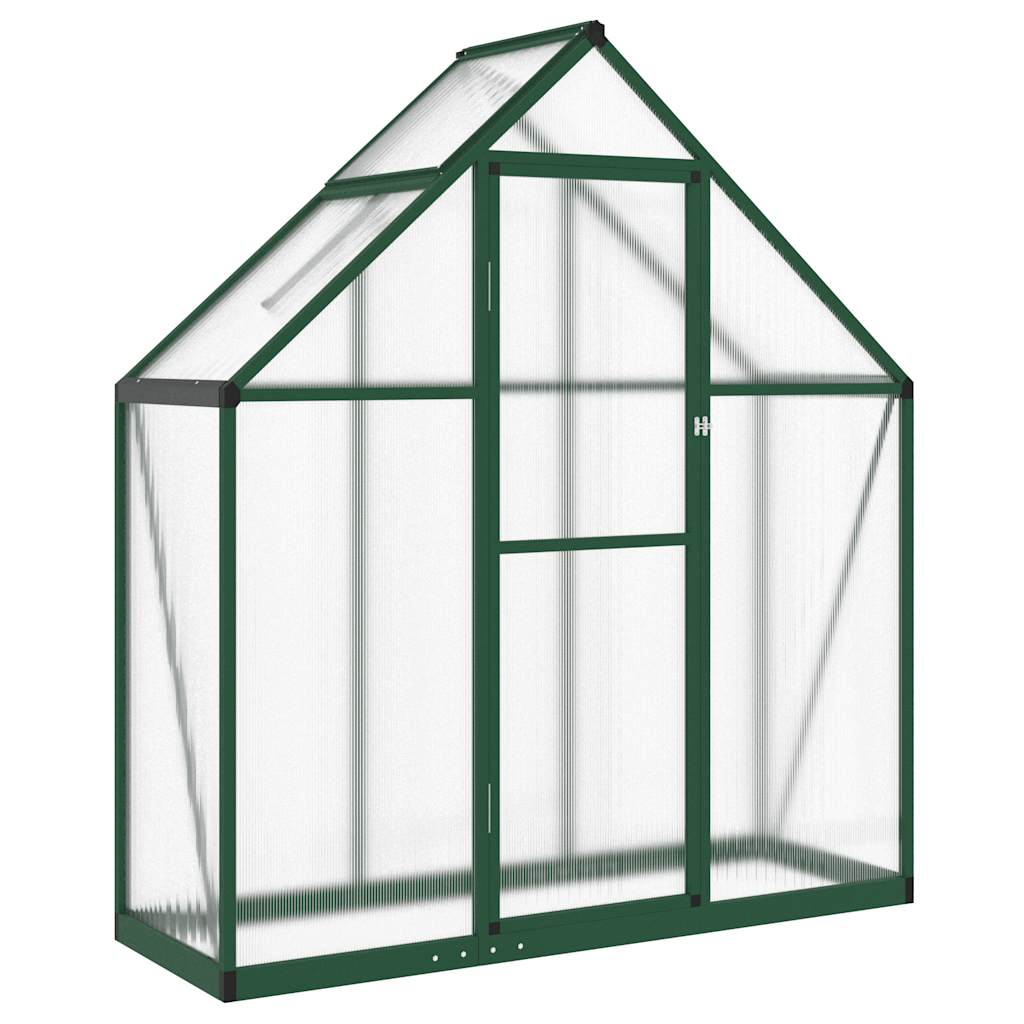 Greenhouse with foundation frame aluminum - green, 169 x 58 x 195 cm, 1 - number 2.