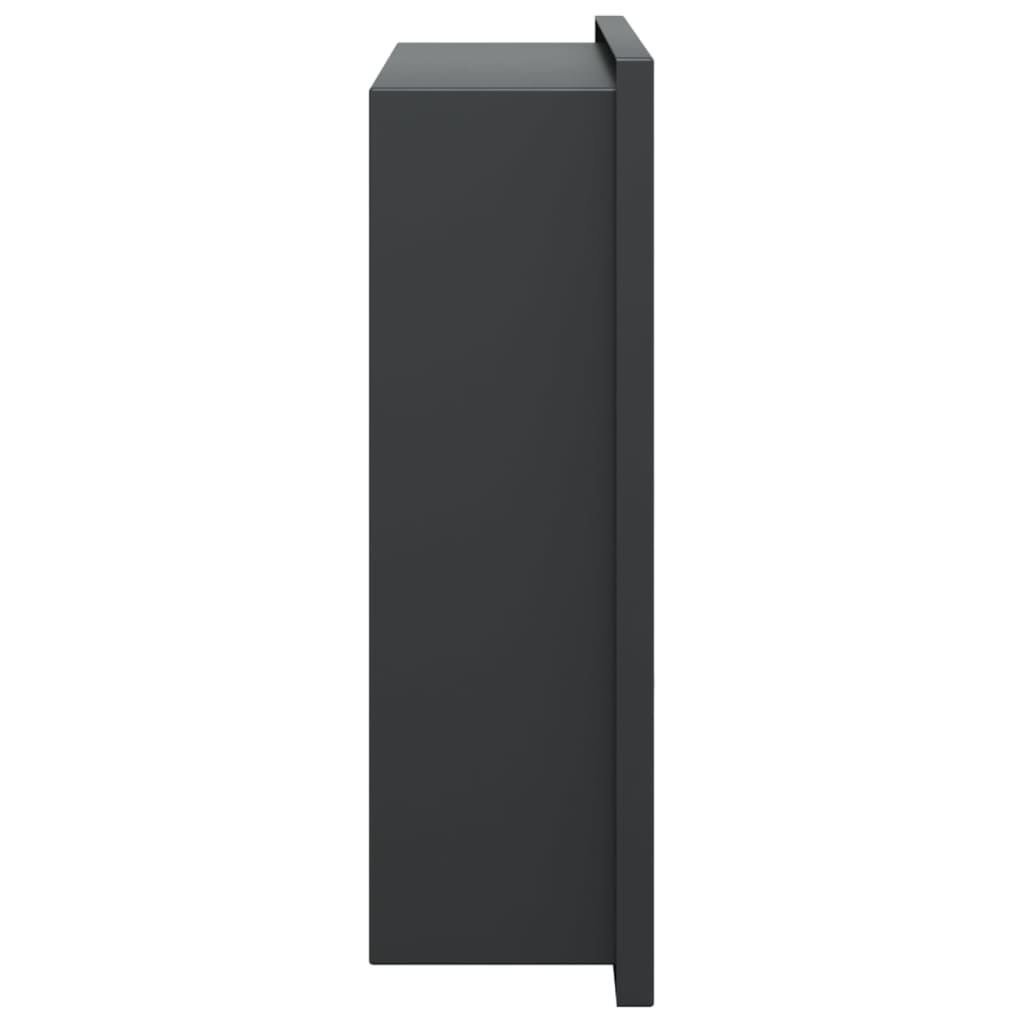 Brusehylde 32x32x9 cm rustfrit stil matsort - sort - number 5.