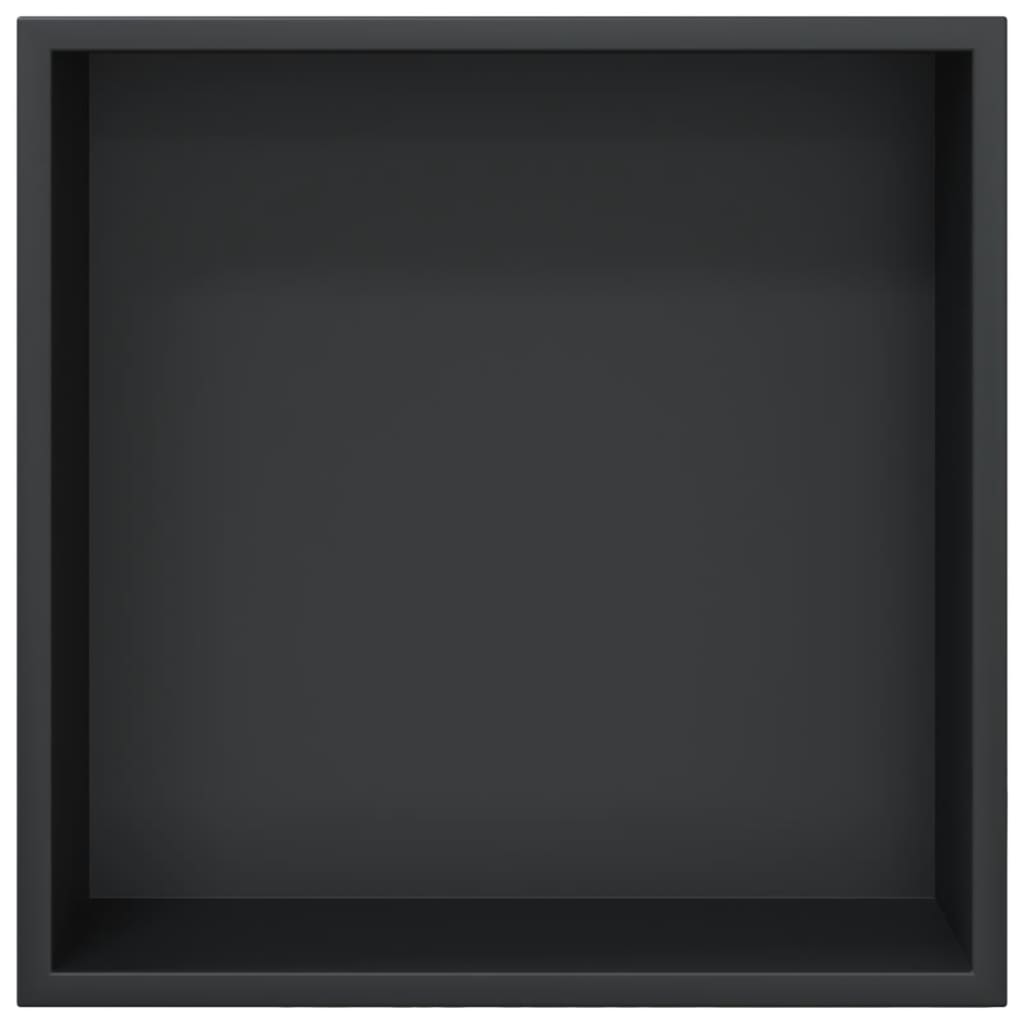 Brusehylde 32x32x9 cm rustfrit stil matsort - sort - number 4.