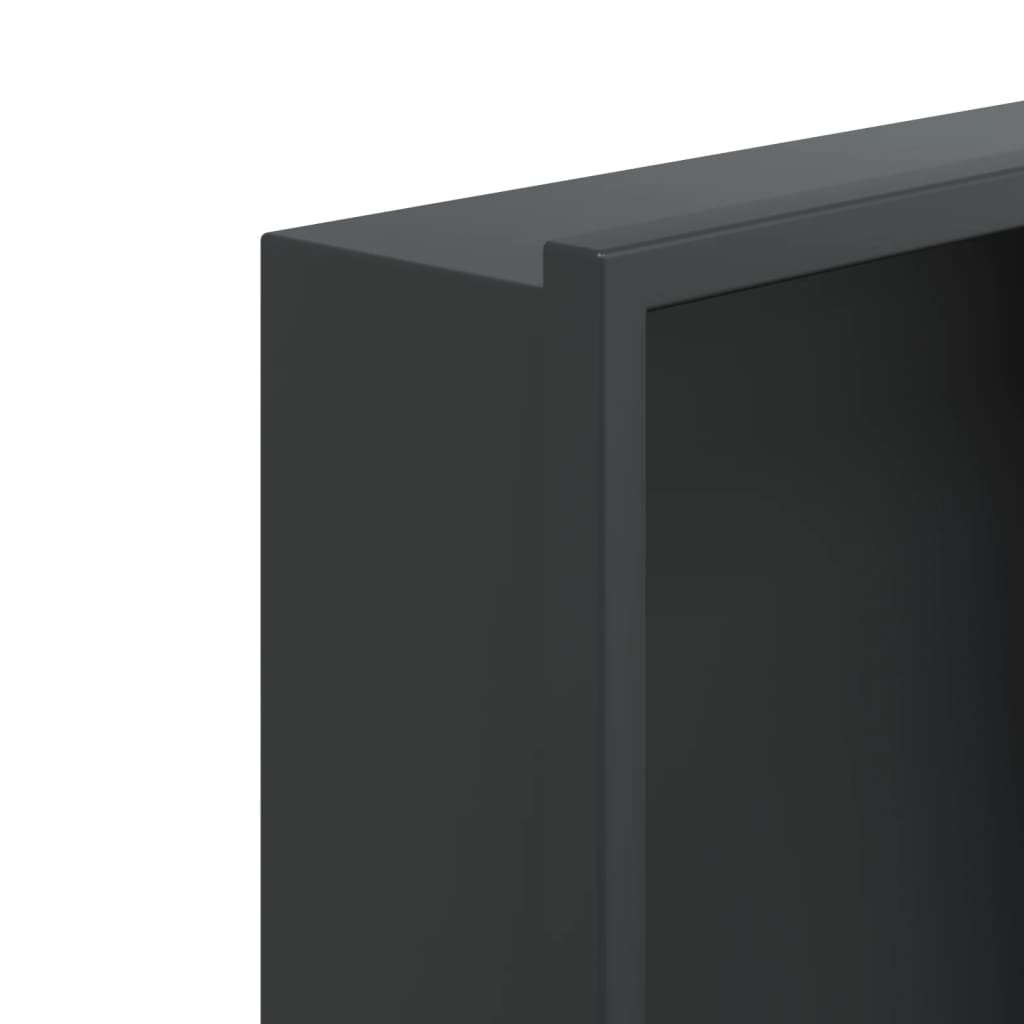 Brusehylde 32x32x9 cm rustfrit stil matsort - sort - number 7.