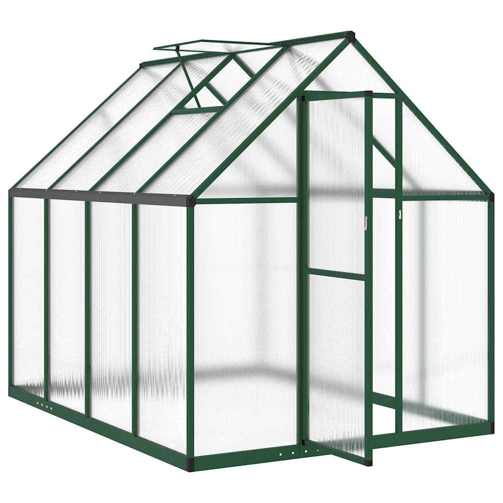 Greenhouse with aluminum foundation frame - green, 224 x 169 x 195 cm, 1 - number 6.