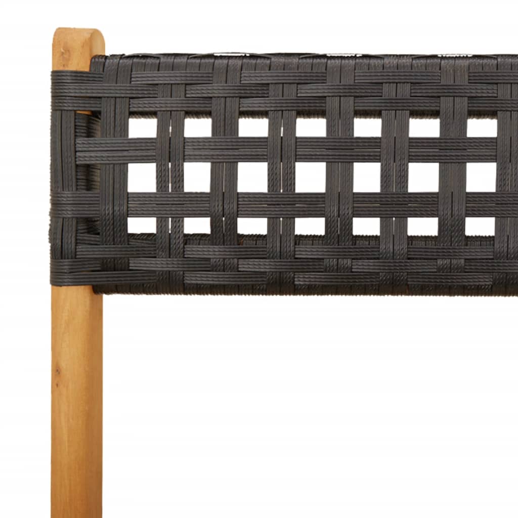 Foldbare havestole stk. polyrattan - sort, 6 - number 9.