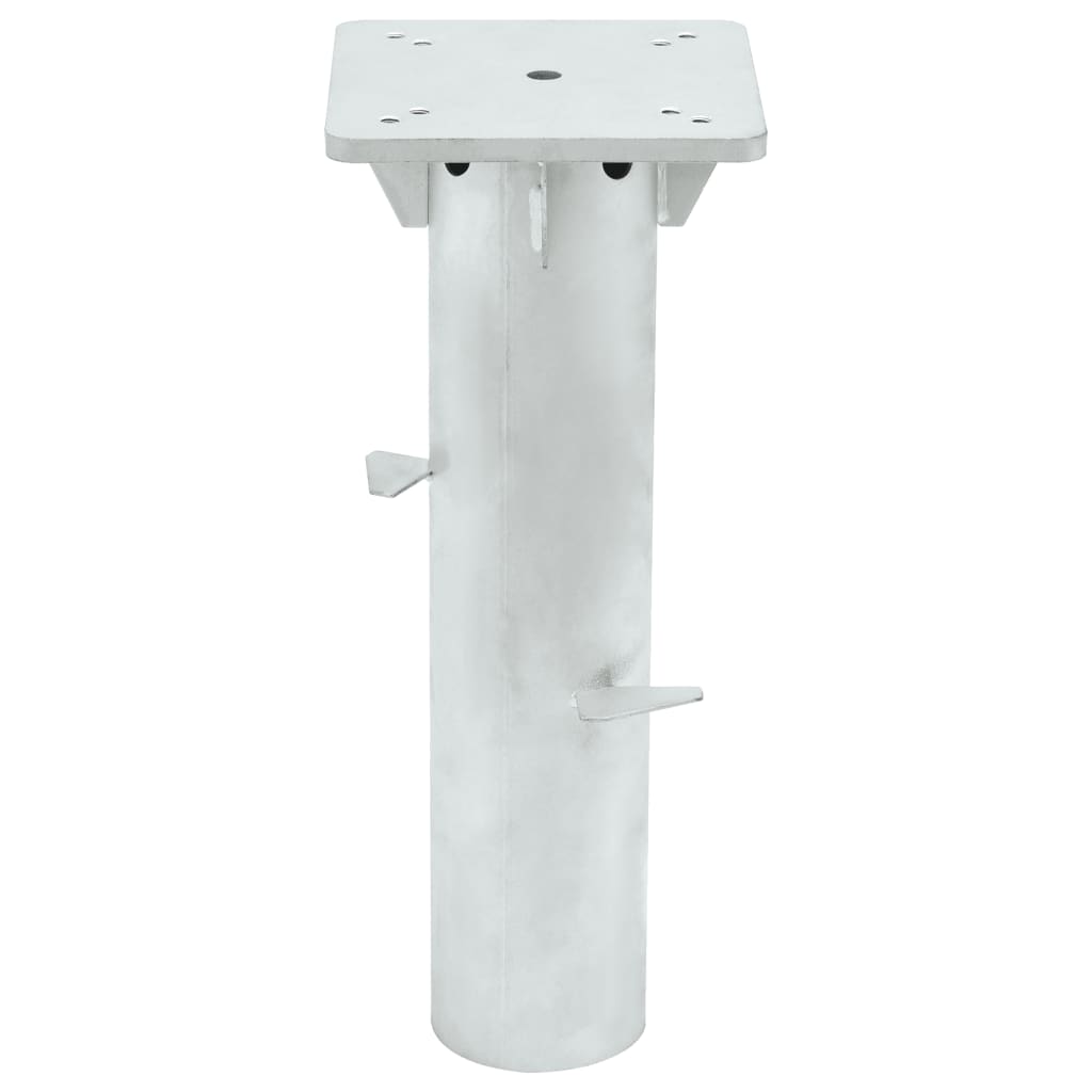 Nedgravet parasolbase 16x16x39,5 cm stål sølvfarvet - number 2.