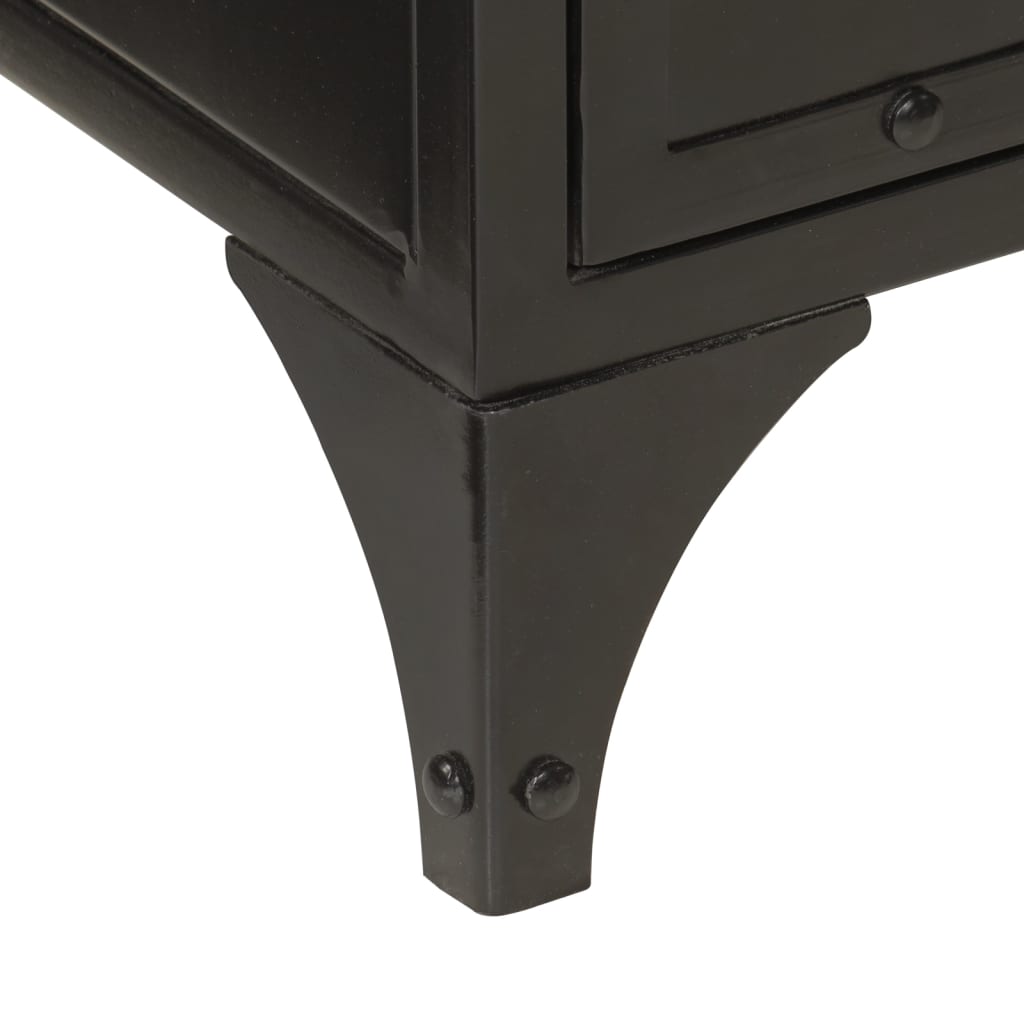 Badeværelsesskab 40x27x180 cm jern og massivt mangotræ - number 9.