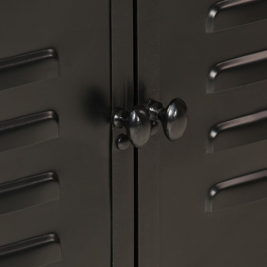 Baderomsmøbelsett 2 deler jern og heltre mangotre - svart, tre, 1 - number 9.