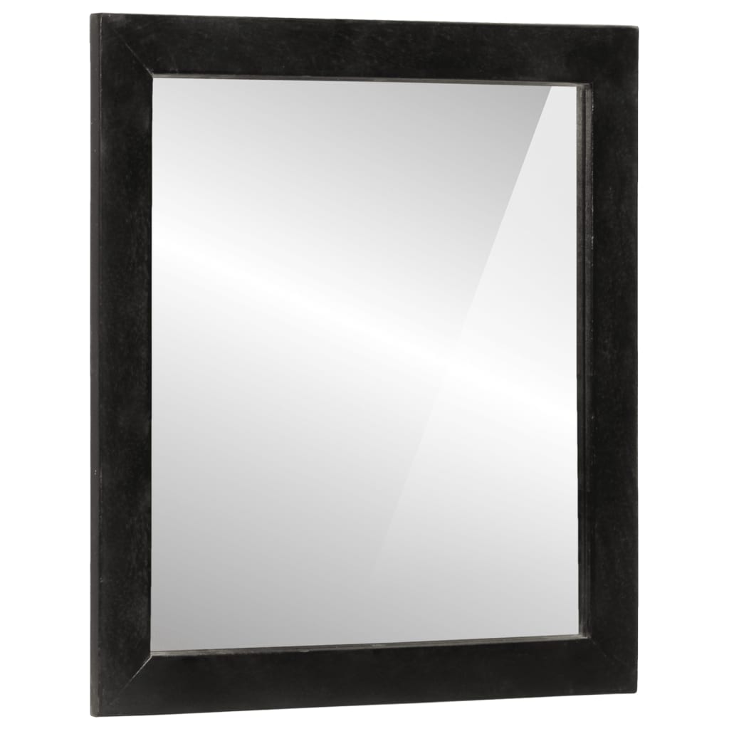 Møbelsæt til badeværelse 5 dele jern og massivt mangotræ - sort, træ, 1 - number 5.