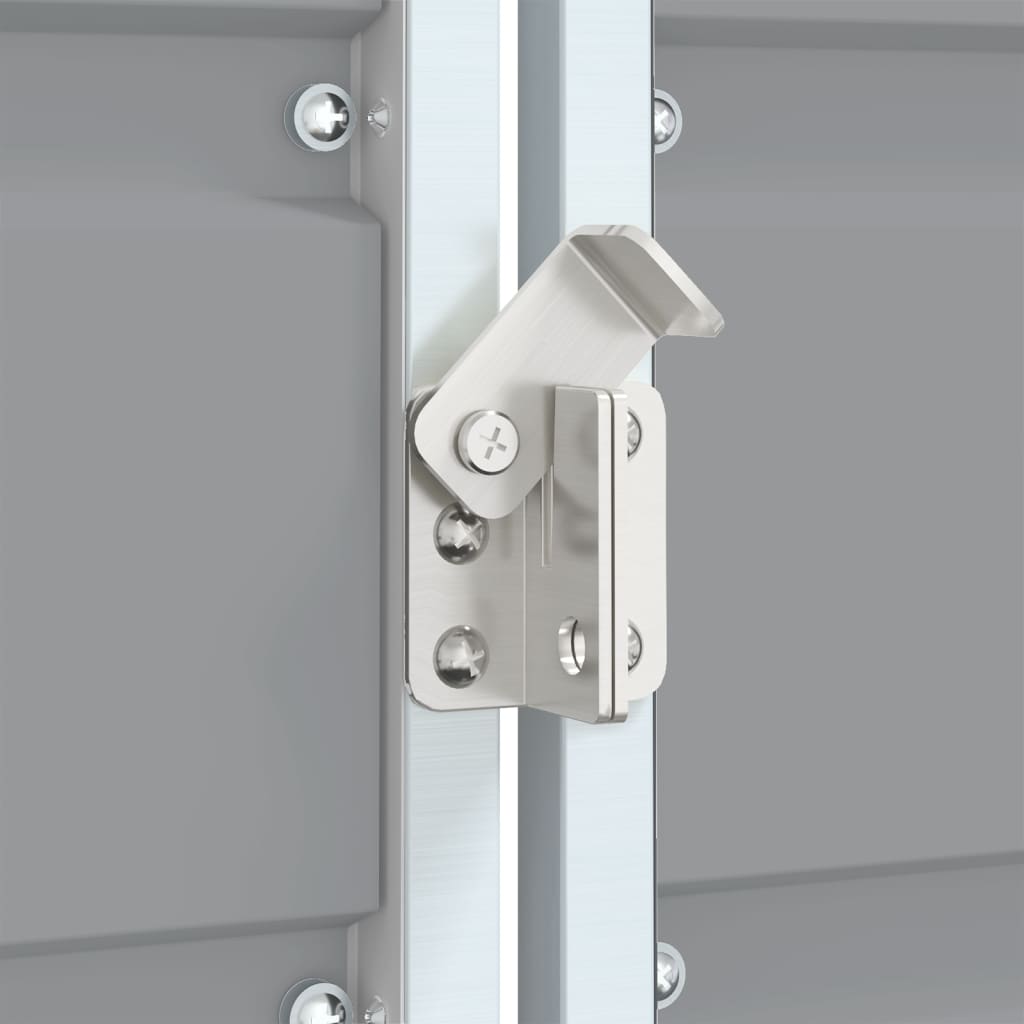 Skraldespandsskjuler 72x81x115 cm rum stål - grå, 1 - number 9.