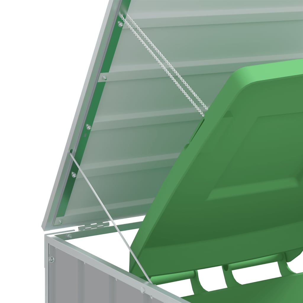 Skraldespandsskjuler 72x81x115 cm rum stål - grå, 1 - number 8.