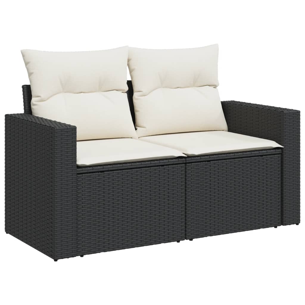 Sofa sett for hage 11 deler med puter polyrattan - svart og kremfarget, tre, 1 - number 3.