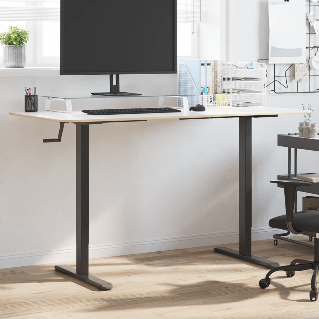 Ramme til stand-desktop (94-135) x60x (70-114) cm stål-svart - number 3.