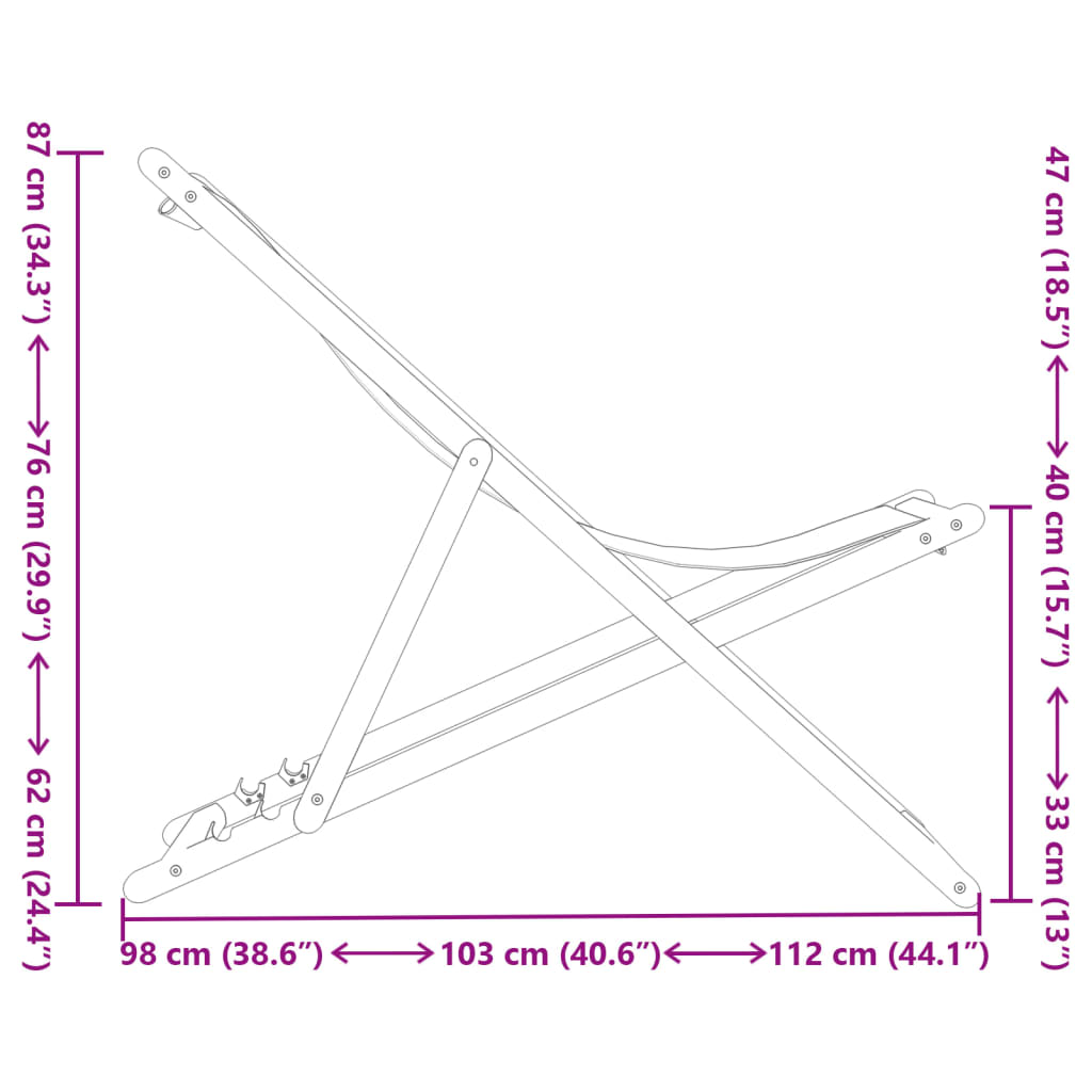 Ležaljka za plažu sklopiva puno drvo i tkanina eukaliptusa - bež, 1, bez naslona za ruke - number 12.