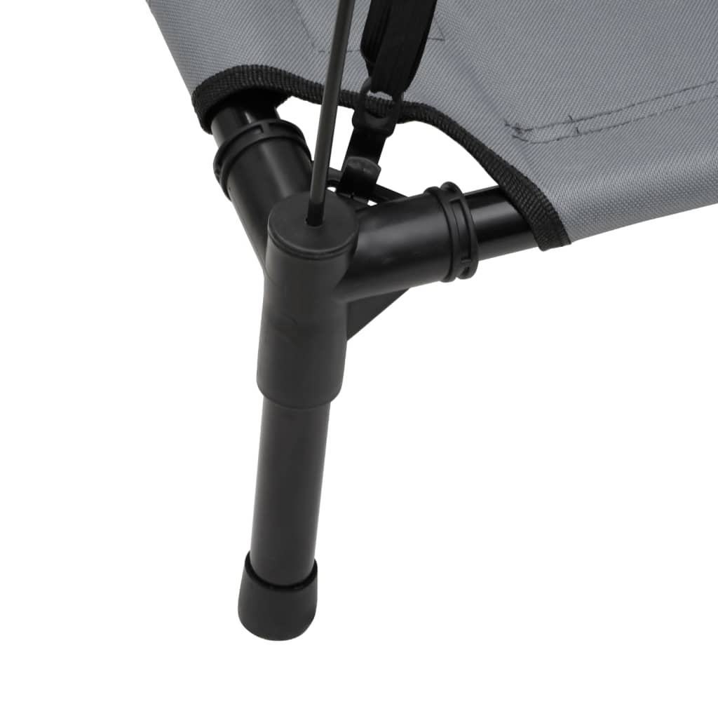 Lit de chien avec canopée tissu oxford et gris anthracite en acier - 92 x 77 x 85 cm - number 8.