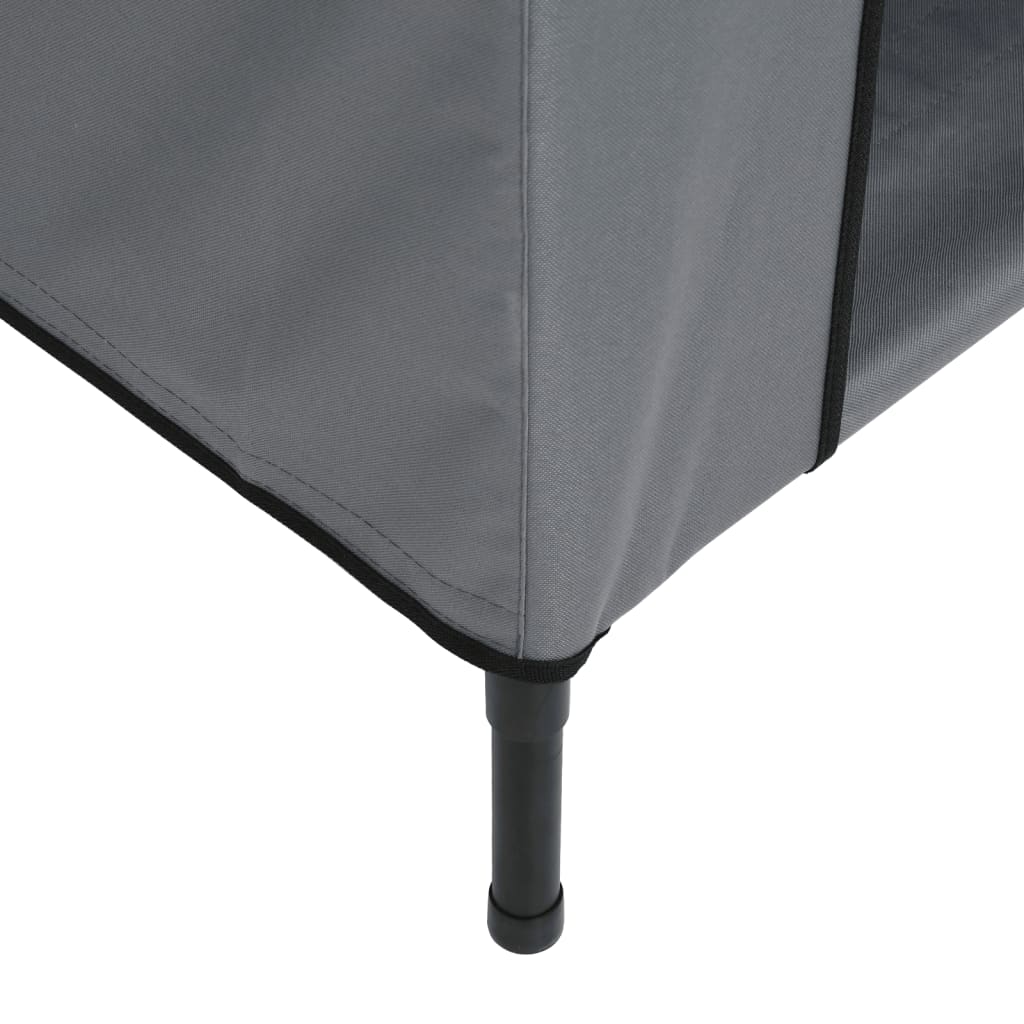 Niche pour chien tissu oxford et acier gris clair - 110 x 75 x 107 cm - number 9.