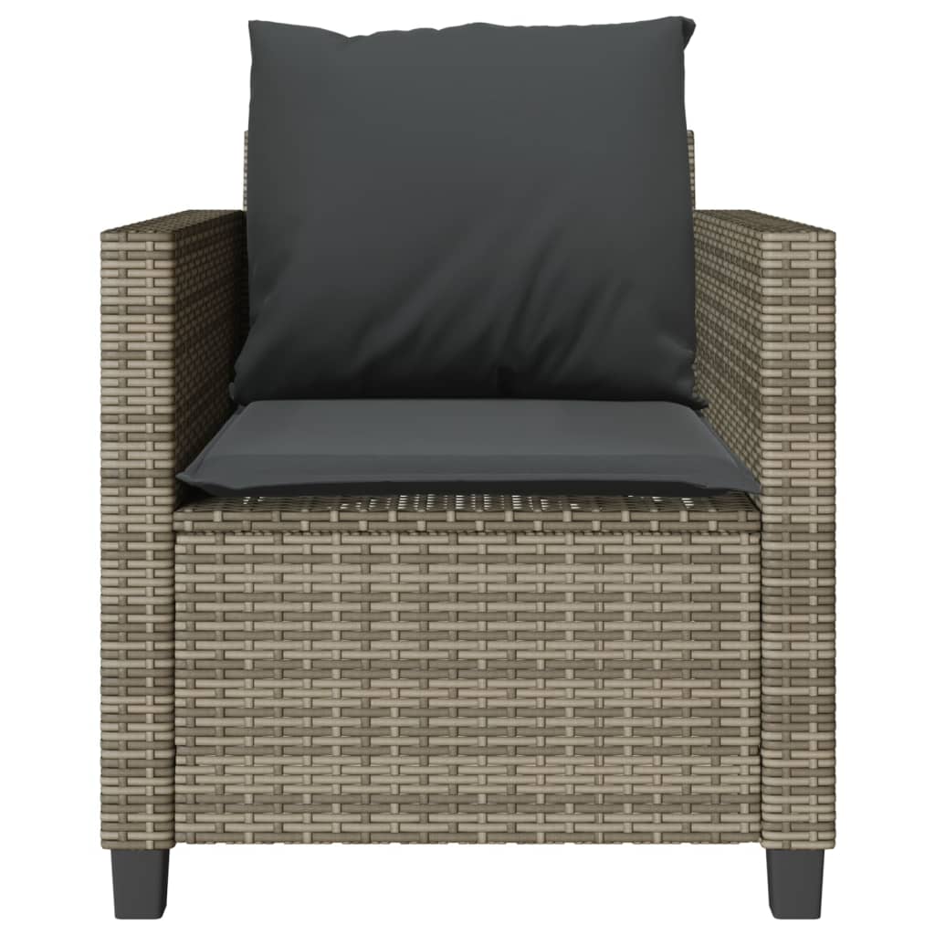 Bistro garnitura za vrt 3 dijela s jastucima poliratan - siva, 1 - number 5.