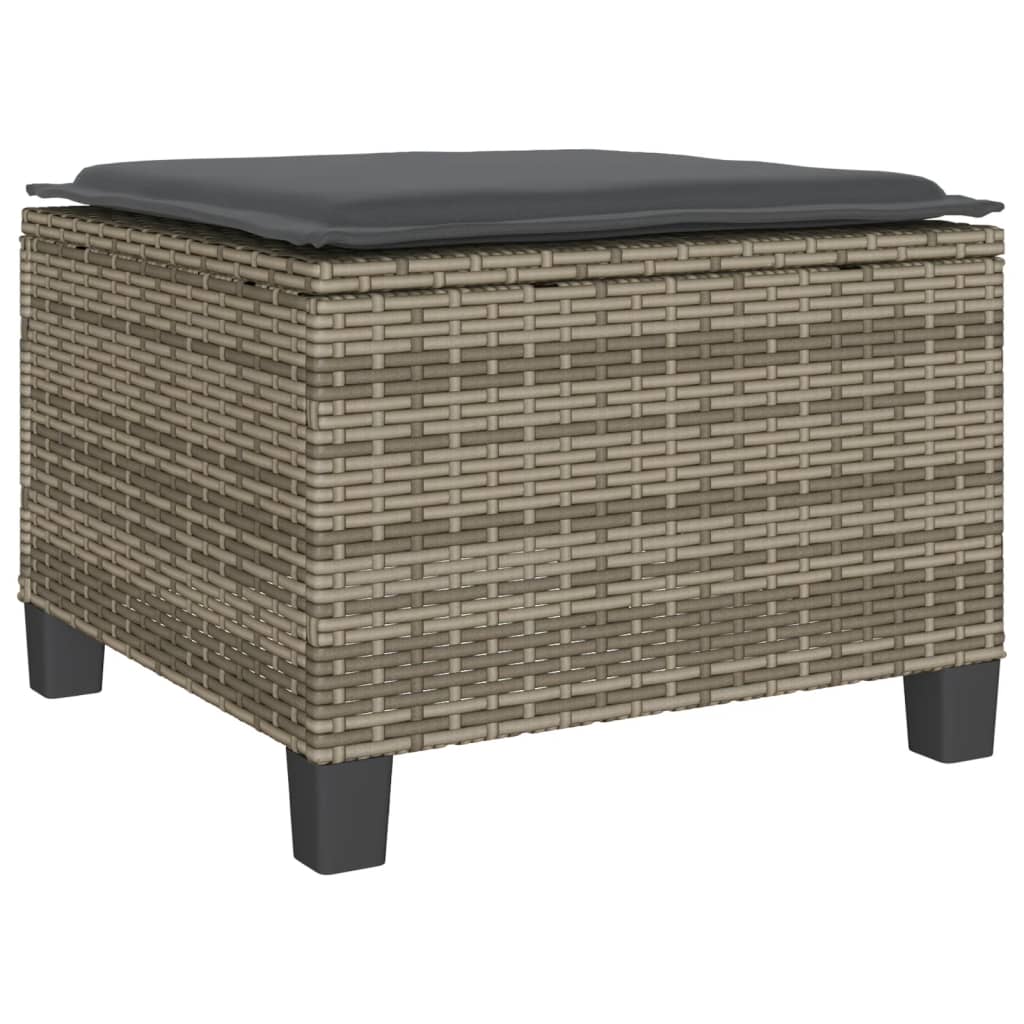 Bistro garnitura za vrt 3 dijela s jastucima poliratan - siva, 1 - number 7.