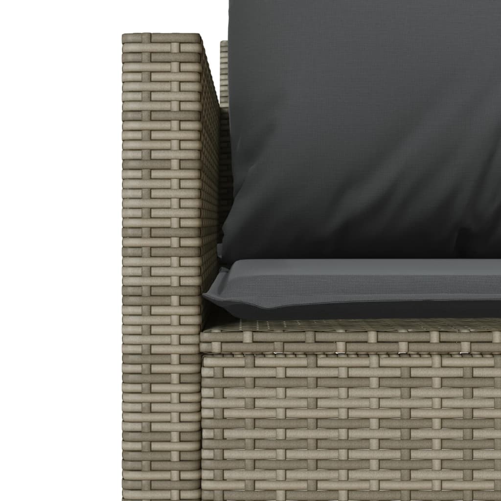 Bistro garnitura za vrt 3 dijela s jastucima poliratan - siva, 1 - number 6.