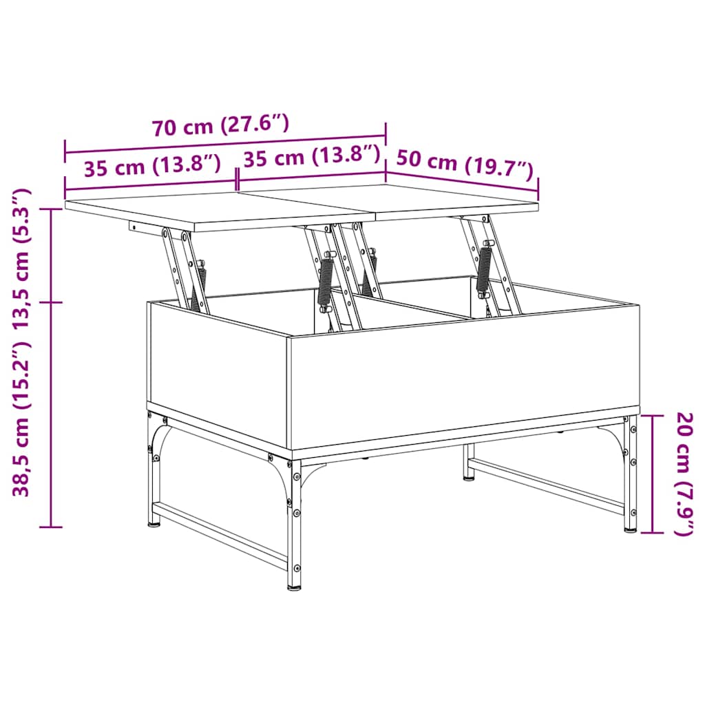 Stolik kawowy z drewna klejonego - czarny, 70 x 50 x 40 cm, 1 - number 11.