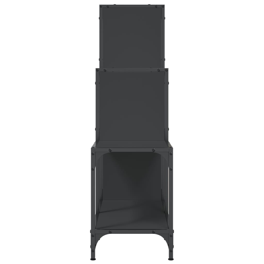 Bokhylle i konstruert tre og metall - røkt eik, 122 x 30 x 132 cm, 1 - number 6.