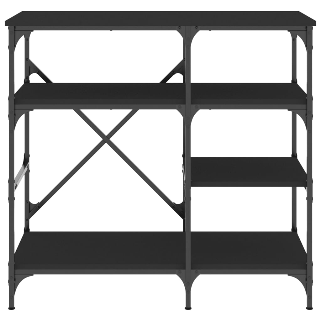 Køkkenreol 90x40x84 cm konstrueret træ og metal - sort, 1 - number 4.