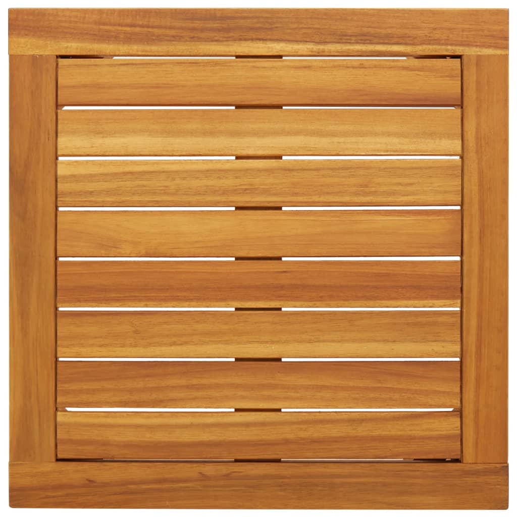 Bistro garnitura 3 dijela poliratan i bagrem drvo - siva, 1, stolica + stol - number 6.