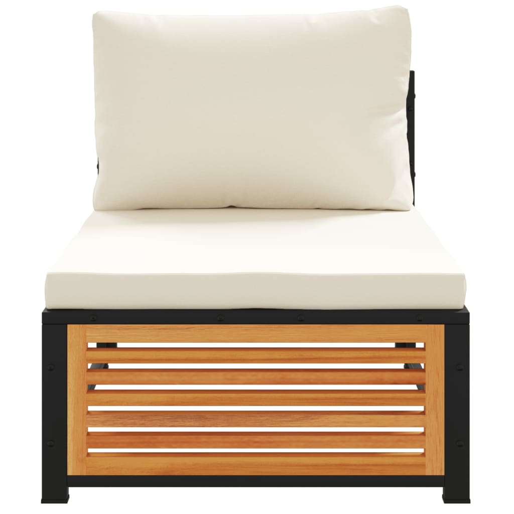 Sofamodul med hynder uden armlæn massivt akacietræ - number 4.