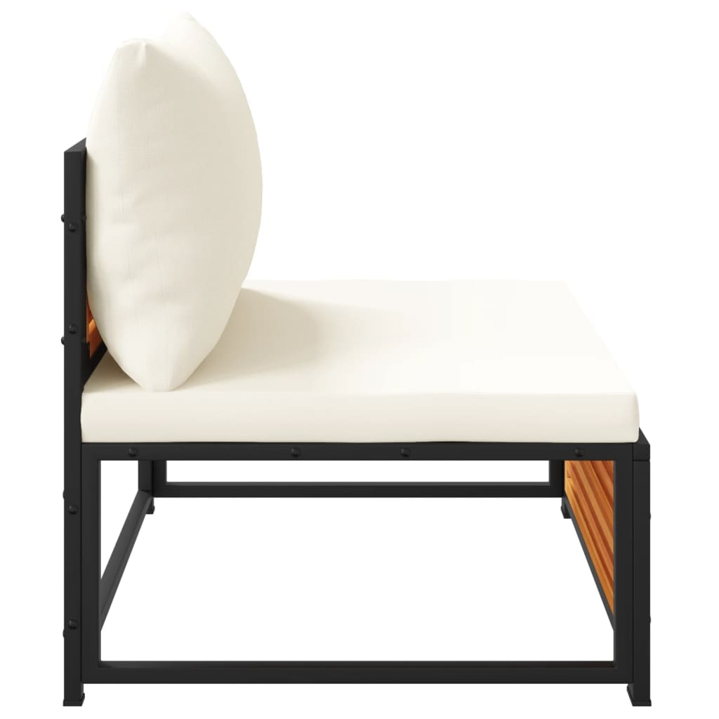 Sofamodul med hynder uden armlæn massivt akacietræ - number 6.