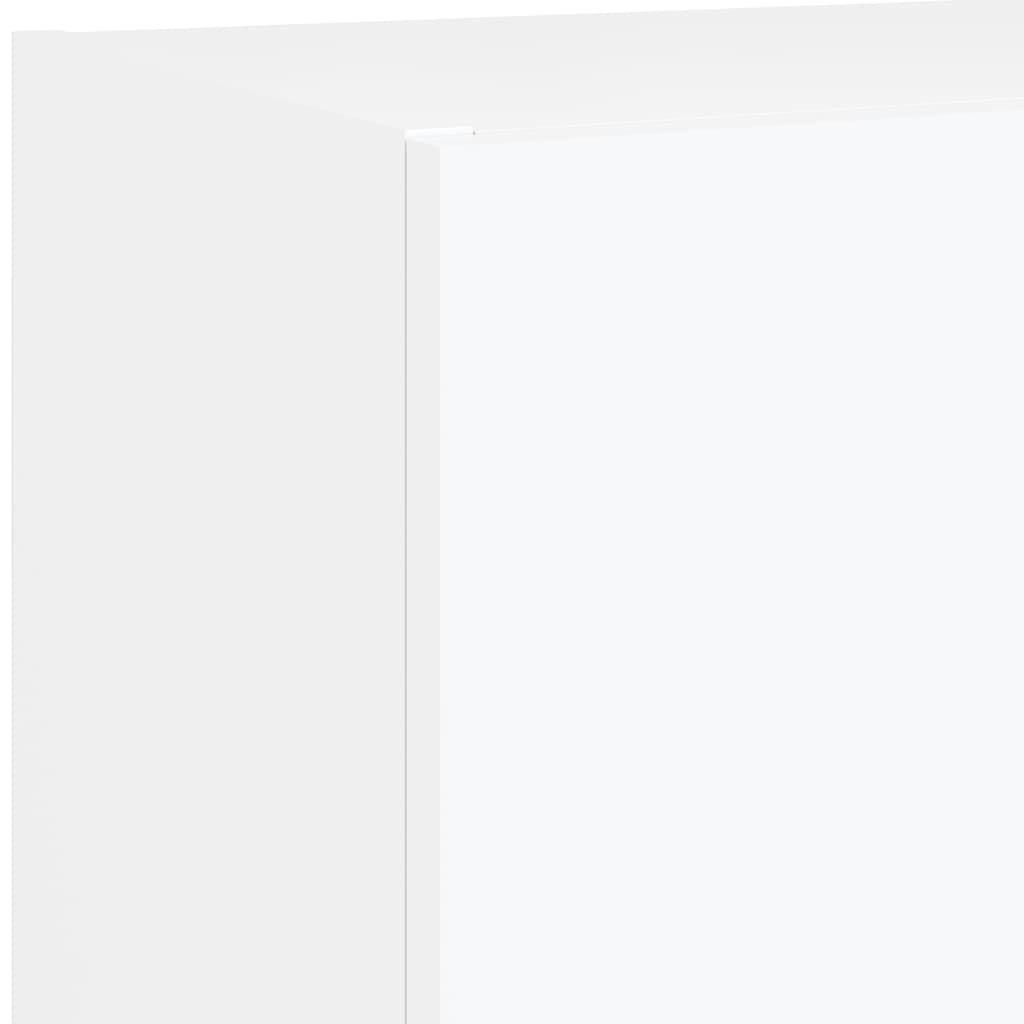 Meble telewizyjne do ściany 4 części z światłami led zbudowane drewniane białe, 1 - number 12.