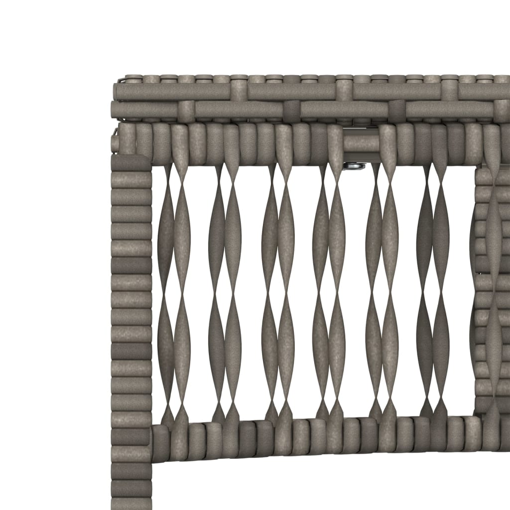 Ležaljke 2 kom. sa stolnim poliratanom - siva, 3, tkanje u linijama - number 9.