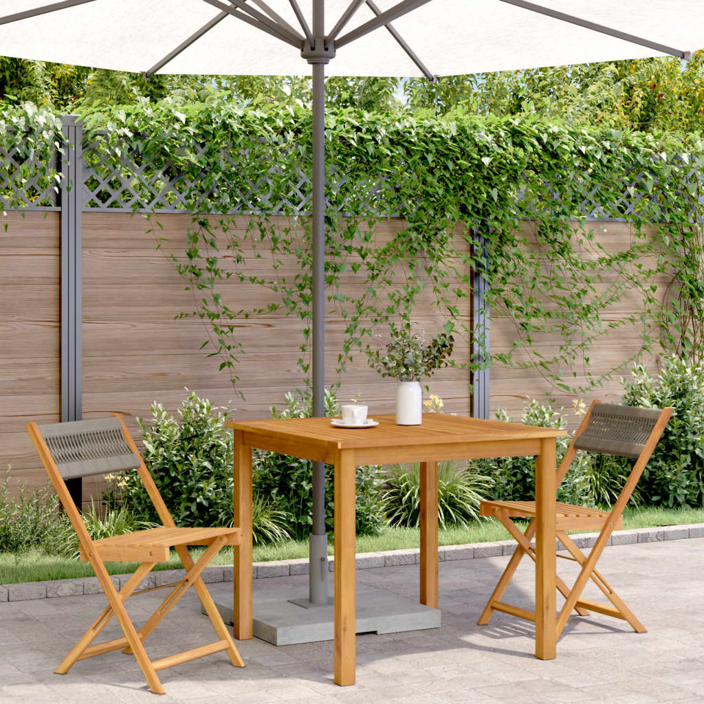 Bistro stolice kom. puno bagremovo drvo i uže - sivo, 2 - number 3.