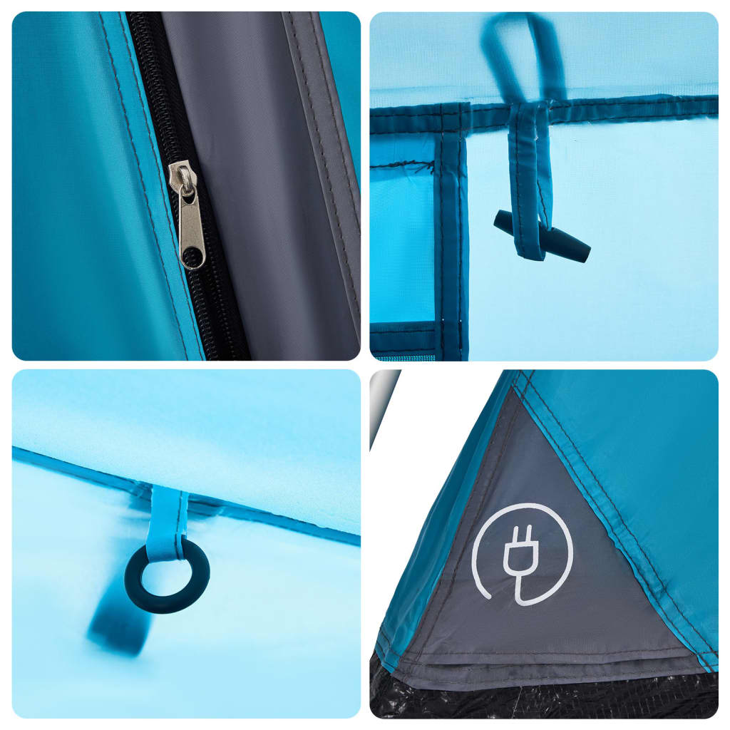 9-persoons familietent met luifel snelspanner - blauw, 1 - number 12.