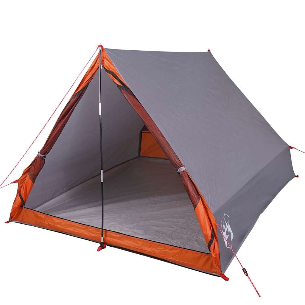 2-personers campingtelt a-stel vandtæt grå - grå og orange, 1, x, x - number 3.