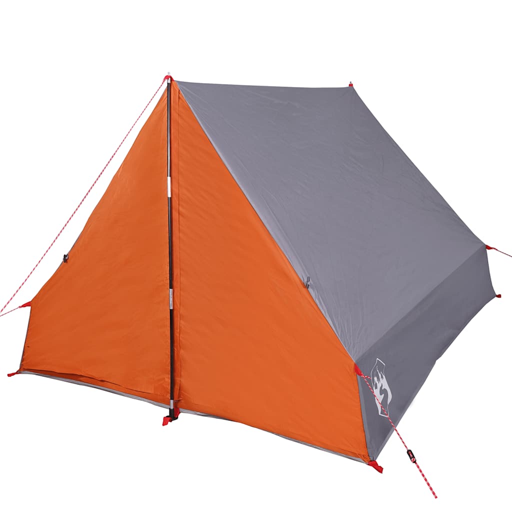 2-personers campingtelt a-stel vandtæt grå - grå og orange, 1, x, x - number 6.