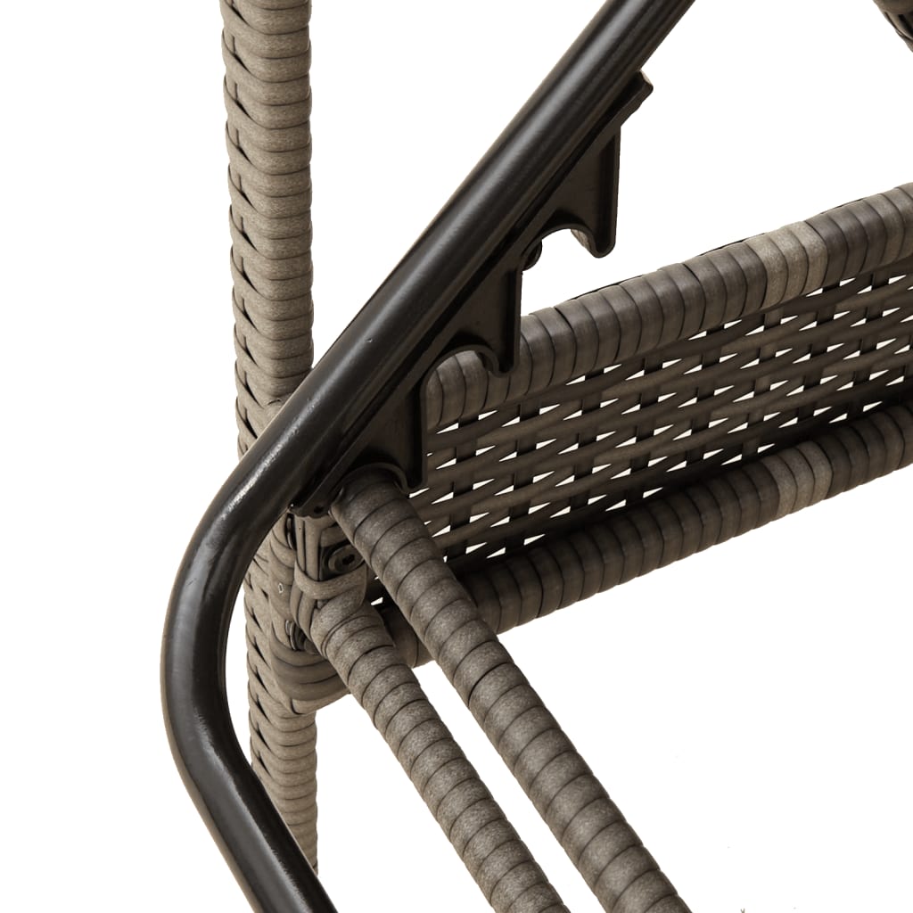 Liggestol med hynde 63x200x81 cm polyrattan - grå, 1 - number 8.