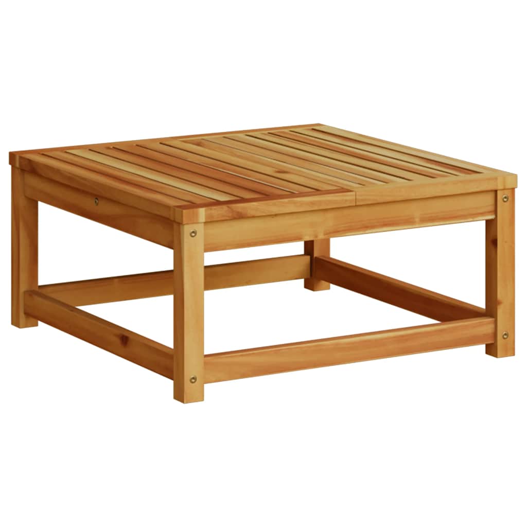 Loungesæt til haven 6 dele med hynder massivt akacietræ - creme, 1, 4x hjørnedel + midterdel + bord - number 5.