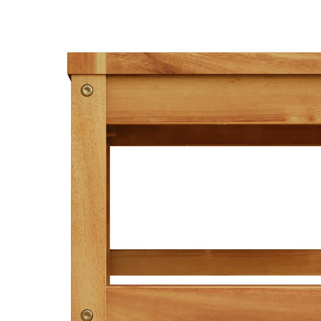 Loungesæt til haven 6 dele med hynder massivt akacietræ - creme, 1, 4x hjørnedel + midterdel + bord - number 8.